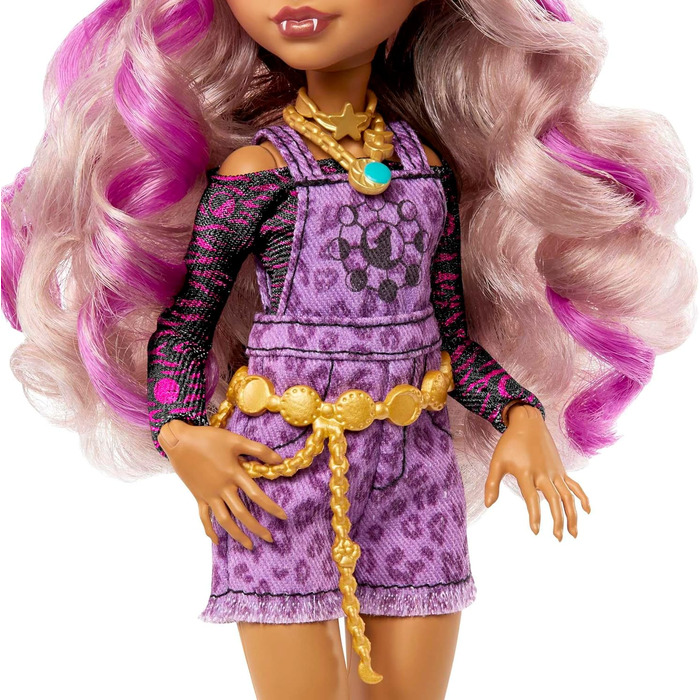 Лялька Monster High Clawdeen, модна лялька-перевертень з рожевим і світлим волоссям, аксесуар для домашніх тварин і ляльок, іграшка для дітей віком від 4 років, лялька-вовк HHK52 Clawdeen