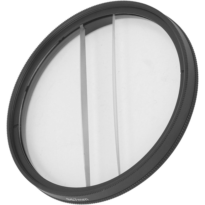 Фільтр телескопа Half Moon, фільтр спеціальних ефектів камери, подвійний Half Moon Glass розділений діоптрійний фільтр для дзеркальних фотокамер (82 мм)