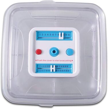 Набір контейнерів для вакуумного пакувальника Solis, 2 шт. вакуумна банка 1000 2800 мл, квадратний вакуумний контейнер для вакуумного пакувальника з індикатором дати та вакууму