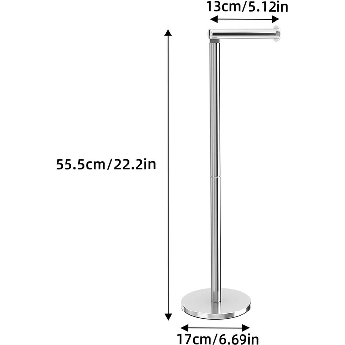 Тримач для туалетного рулону стоячий для зберігання туалетного паперу, Тримач для туалетного рулону з нержавіючої сталі PrMie стоя