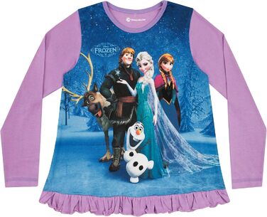 Піжами Disney Frozen Піжами для дівчаток "Крижана королева" Анна, Ельза, Крістофф, Олаф та Свен Піжами принцес для дітей, розмір 134, різнокольорові