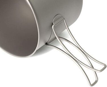 Посуд для кемпінгу TOAKS з чистого титану для використання на свіжому повітрі - Можна використовувати як чашки, миски та каструлі (1600 мл)