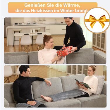 Грілка, грілка з автоматичним вимкненням, грілка для спини, шиї, плечей, живота, м&39яка фланелева поверхня (30 x 60 см) 30x60 см Темно-сіра