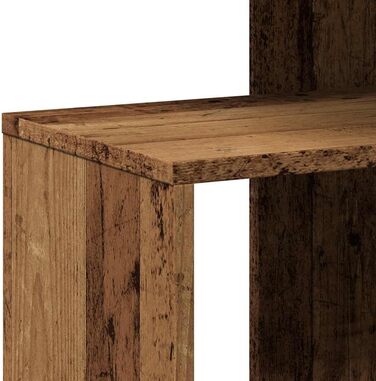 Журнальний столик, імітація переробленої деревини, 36x30x56 см, інженерна деревина, стіл для зберігання речей, столик для дивана, стіл для вітальні, акцентний столик, столик з лампою, маленький столик