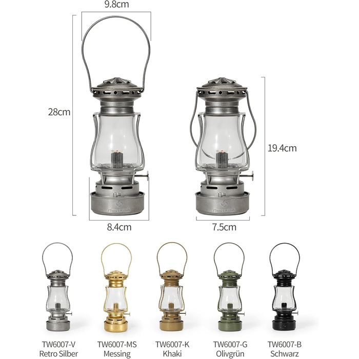 Штормовий ліхтар Thousand Winds Petroleum, ретро-нафтовий вуличний ліхтар, гасовий ліхтар Сутінковий, вітрозахисний штормовий ліхтар для активного відпочинку, кемпінгу, походів, пікніків, патіо, ретро-сріблястий