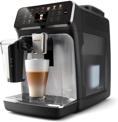Повністю автоматична кавоварка Philips серії 5500 з функцією Latte Go, технологією SilentBrew, швидким запуском. Ароматна кава зі