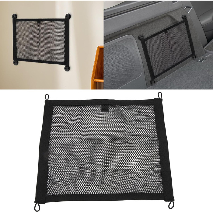 Еластична сітка для багажу, розтягувана, універсальна автомобільна сітка для зберігання речей, 42 x 36 см, 2 шт.