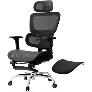 Ергономічне офісне крісло з підставкою для ніг та знімною подушкою