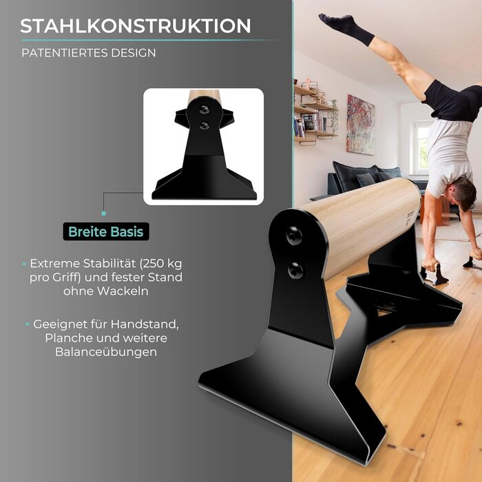 Ручки для віджимань PULLUP & DIP з ергономічною дерев&39яною ручкою та міцною сталлю - Нековзні турніки для віджимань, турніки для стійки на руках для силових тренувань та калістеніки