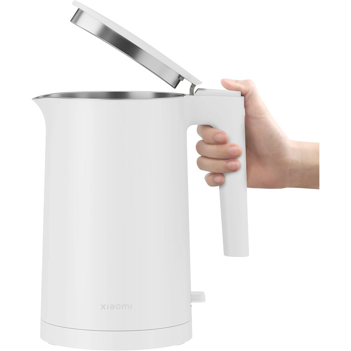 Електричний чайник Xiaomi Mi Electric Kettle 2 Kettle без бісфенолу А (1,7 літра, 1 800 Вт, внутрішній корпус з нержавіючої сталі, алюмінієва нагрівальна пластина, світловий індикатор, відкриття кришки одним натисканням кнопки, основа на 360 з намотувачем