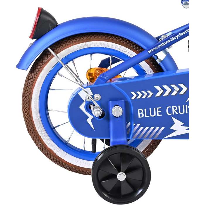 Дитячий велосипед Volare Blue Cruiser 12 35 років Ручне та ножне гальмо, знімні бічні колеса, захист ланцюга та світловідбивачі Регульоване сідло Подарунок для дівчаток та хлопчиків