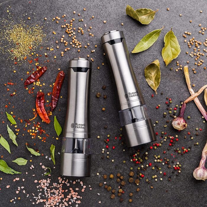 Набір Мультифункціональна аерофритюрниця Russell Hobbs SatisFry XL 5,5л AirFryer, гриль та мультиварка 26520-56 та електричні млинки для солі та перцю (набір з 2 шт.) 23460-56