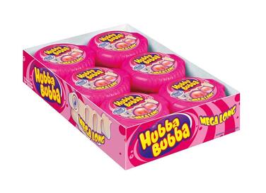 Жувальна гумка Hubba Bubba Пухирчаста стрічка Фантазійні фрукти Мега довгий рол 12 упаковок (12 x 56 г) Fancy Fruit 56 г (12 упаковок)