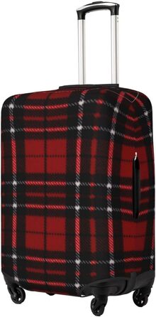 Чохол для багажу BAFAFA в червоно-чорну клітинку, захисний чохол для валізи, еластичний протиподряпинний пилозахисний чохол для подорожей, чорний, розмір 80