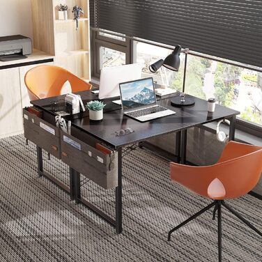 Комп'ютерний стіл офісний стіл з тримачем для навушників і сумкою для зберігання, невеликий стіл для навчання дерев'яний стіл для