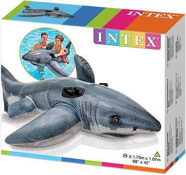 Надувне кріплення Intex Great White Shark RideOn - 173 x 107 см