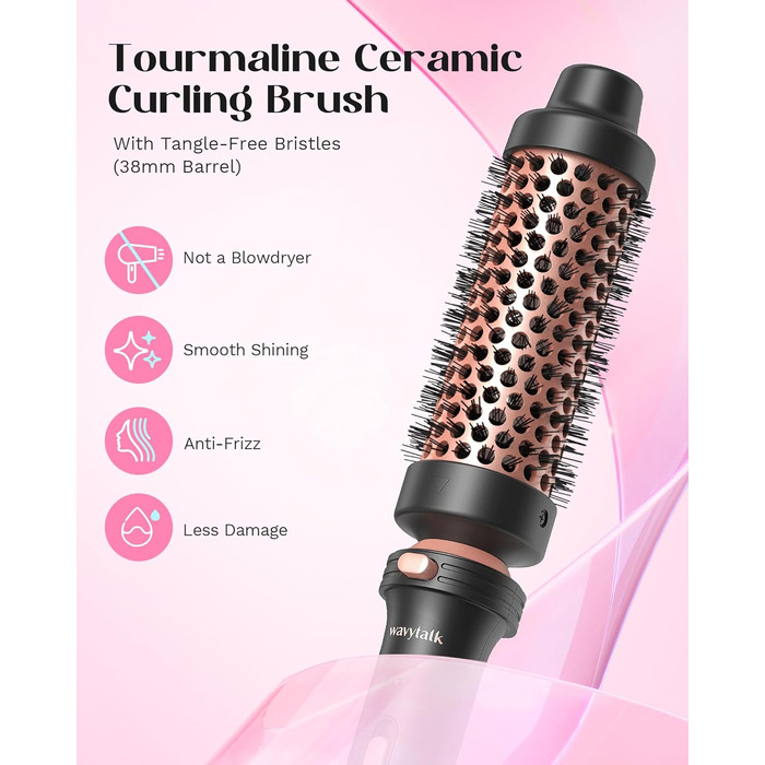 Плойка Wavytalk, набір плойки 5-в-1 з щіткою для завивки та 4 змінними бігуді з керамічним покриттям (13-32 мм), нагрівальною терм