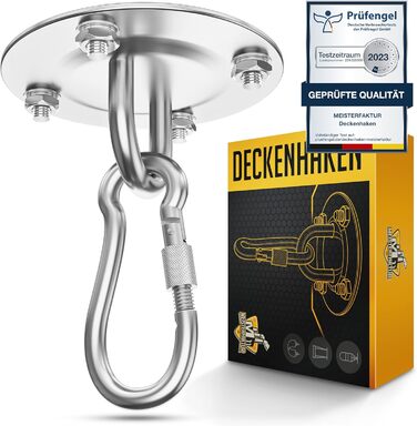 Стельовий гачок MEISTERFAKTUR для боксерських груш - Вантажопідйомність 500 кг - Вибухозахищений тримач для боксерських груш - Іде