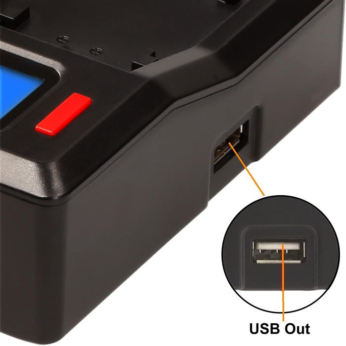 Подвійний зарядний пристрій із РК-дисплеєм для акумуляторів Sony BP-U30, U60, U90 та Hedbox HED-BP75D, HED-BP95D., 50/DBPU