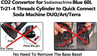 Адаптер CO2 Quick для машини для газованої води Duo-Quick Connect Blue 60L Tr21-4 з різьбленням Duo/Art/Terra