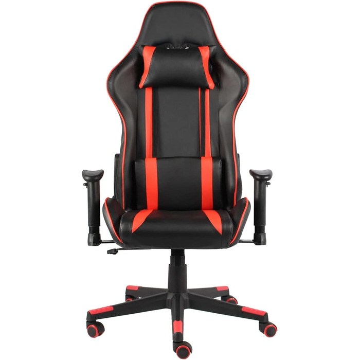 Обертове ігрове крісло, офісне крісло, ігрове крісло, письмове крісло, обертове крісло, червоний ПВХ