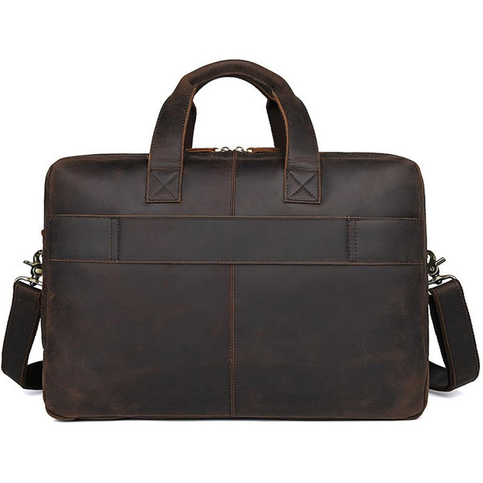 Ділова сумка портфель чоловіча сумка, офісна 17-дюймова сумка для ноутбука, натуральна шкіра великий діловий портфель подорожі ноу