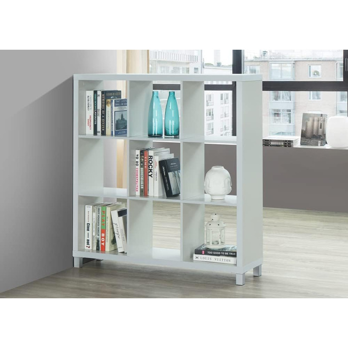 Комплект полиць для шафи Kubox з 9 відділеннями, дерево, сірий, 3 x 3, 118x29x111