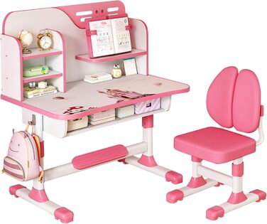 Комплект дитячих стільців для роботи, функціональний комплект столу та стільців для дітей, школи, університету, комплект стільців з візерунком космонавта, ергономічний стілець з великою трояндою