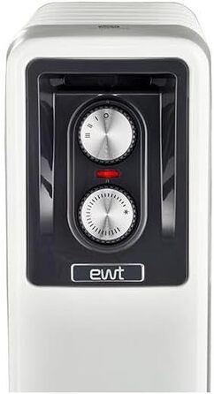 Допоміжний обігрівач для великих приміщень, включаючи 3 режими нагріву, мобільний завдяки колесам та заглибленим ручкам, обігрівач з ребристою конструкцією для рівномірного нагрівання, 2500 Вт, білий, 25M