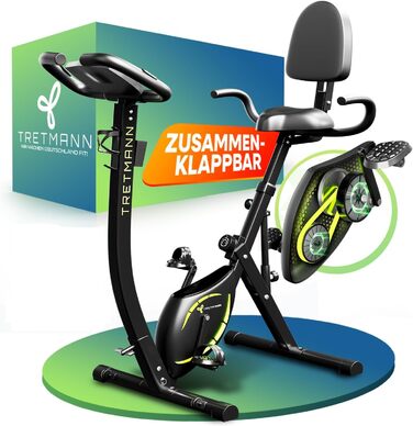 НОВИЙ складаний велотренажер 3-в-1 - надзвичайно тихий та комфортний - SoftFoam протестований DEKRA - домашній тренажер з низькою сходинкою, велоергометр, складний домашній фітнес-велотренажер 195 см