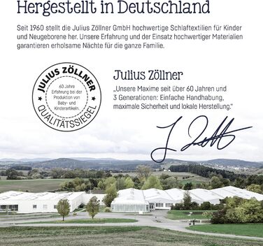 Гігієнічна подушка Julius Zllner, можна прати при 95C, підходить для алергіків, Standard 100 від OEKO-TEX, розмір 40x60 см Подушка