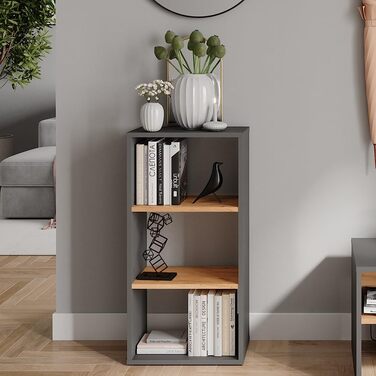 Окремостояча полиця Vicco Orlando, полиця для зберігання, антрацит/золотий дуб, 40 x 80,1 см антрацит/золотий дуб 80 x 40 см