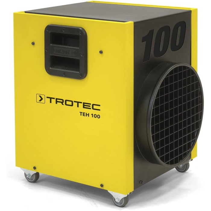 Електричний обігрівач TROTEC TEH 100 з вентилятором потужністю 18 кВт, будівельний обігрівач із міцним захисним покриттям