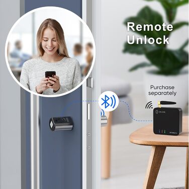 Електронний дверний замок із відбитком пальця WELOCK Touch61, циліндр замка передніх дверей, біометричний відбиток пальця та карта RFID, робочий додаток Bluetooth IP65 для дверей 30-70 мм