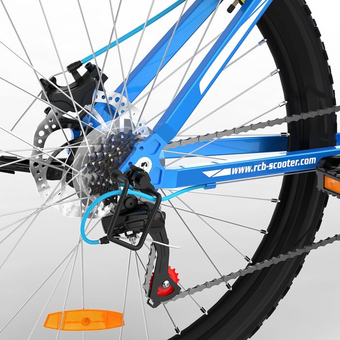 Дорослі та підлітки від 145 см 26&39 Гірський велосипед з амортизаційною вилкою Кросовий велосипед 21 швидкість перемикач швидкостей Чорний, 2