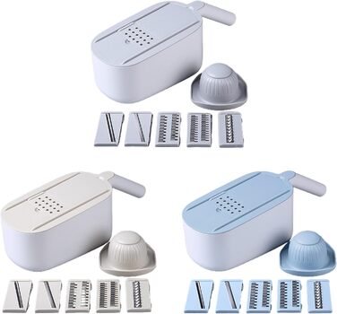 Кухонна терка з нержавіючої сталі, овочева нарізка моркви з контейнером, проста у використанні для ефективності, терка для кухні, з нержавіючої сталі, ручна, з контейнером сірого фону з