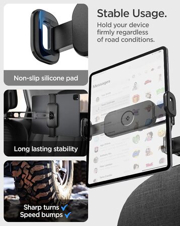 Універсальний тримач для планшета Spigen OneTap автомобільний, висувне кріплення на підголівник автомобіля, поворот на 360 для iPa