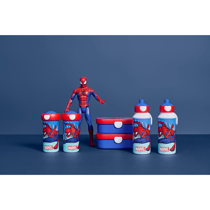 Ланчбокс дитячий Людина-павук - З роздільниками та виделкою, 750 мл. Без BPA, можна мити в посудомийній машині.