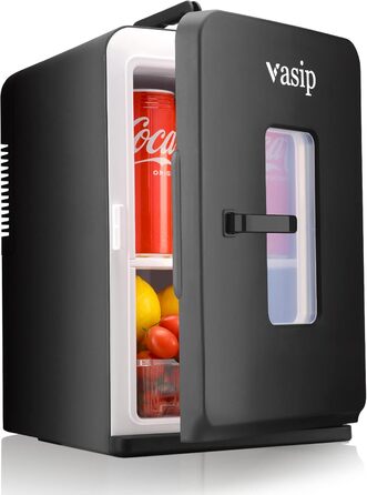 Міні-холодильник Vasip 15 л, портативний з функцією охолодження та підігріву, невеликий холодильник для напоїв для дому, офісу, ке