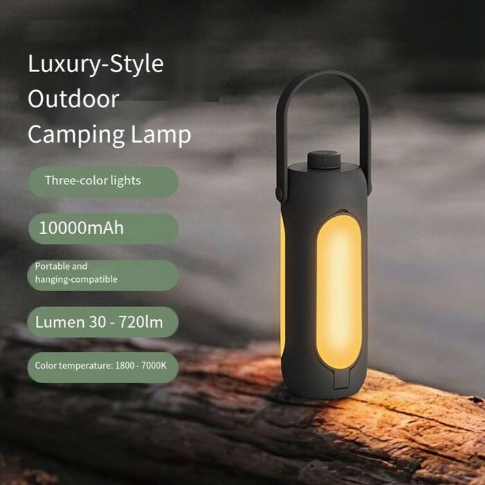 Розширювана світлодіодна дошка для кемпінгу з акумулятором 10000 мАг, регульованою яскравістю 30C 720 лм та зарядкою через USB, для вулиці, наметів, кемпінгу, зелена