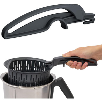 НОВИНКА Ручка KochFix для кулінарної вставки Thermomix/кошика для приготування їжі - Підходить для TM5, TM6, TM31 - Інноваційна ручка щипців для надійної фіксації при знятті - Проста експлуатація - Аксесуари виготовлені в Німеччині