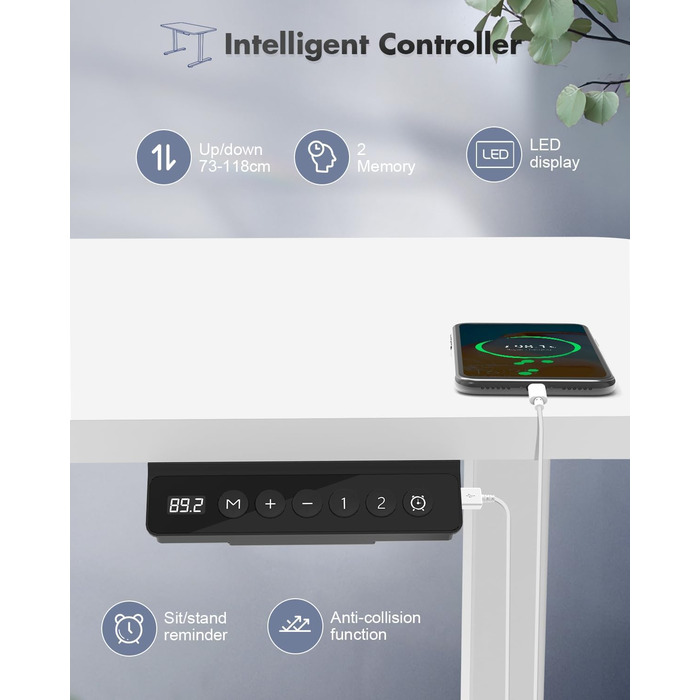 Стіл електричний регульований по висоті Стіл електричний регульований по висоті, ергономічний стіл сидячий-стоячий Стіл стоячий Ре