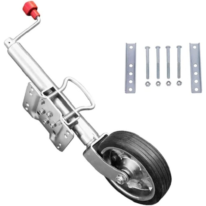 Домкрат для важкого причепа 8 Жокейське колесо Гойдалка Фіксоване гумове колесо 1500 фунтів Караван Rv Причіп для човна Деталі домкрата для підйому та опускання будь-якого причепа