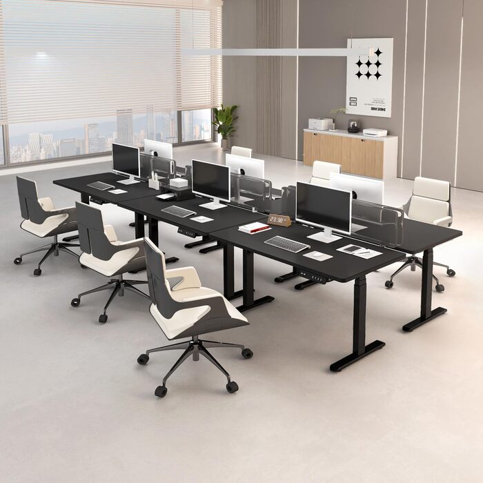 Рама столу AIMEZO з регулюванням висоти та 2 двигунами, електрична рама столу з портом USB-C, електрична рама столу з функцією запобігання зіткненням, керування пам&39яттю, чорна