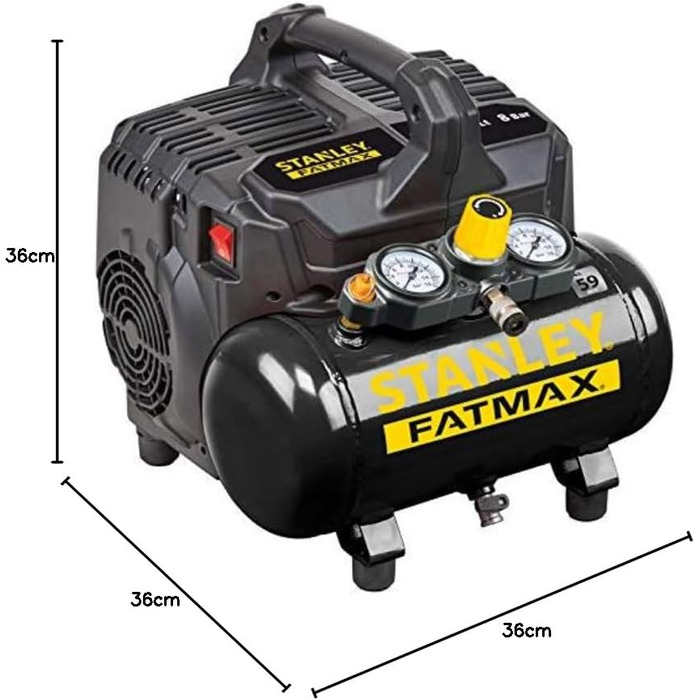 Безшумний повітряний компресор STANLEY FATMAX DST 101/8/6SI - безшумний компресор - 59 дБ одинарний