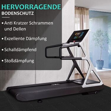 Захисний килимок для підлоги для фітнесу 331 см, килимок-головоломка 24/36/48, спортивний килимок з EVA, нековзний, килимок для підлоги для тренажерного залу та фітнес-обладнання 3,31 кв.м./36 килимків - чорний