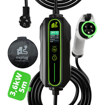 Портативний зарядний пристрій з контролем часу для електромобілів EV PHEV (Тип 1 5м, 3.6кВт 16А) Тип 1 16А 5м хв.