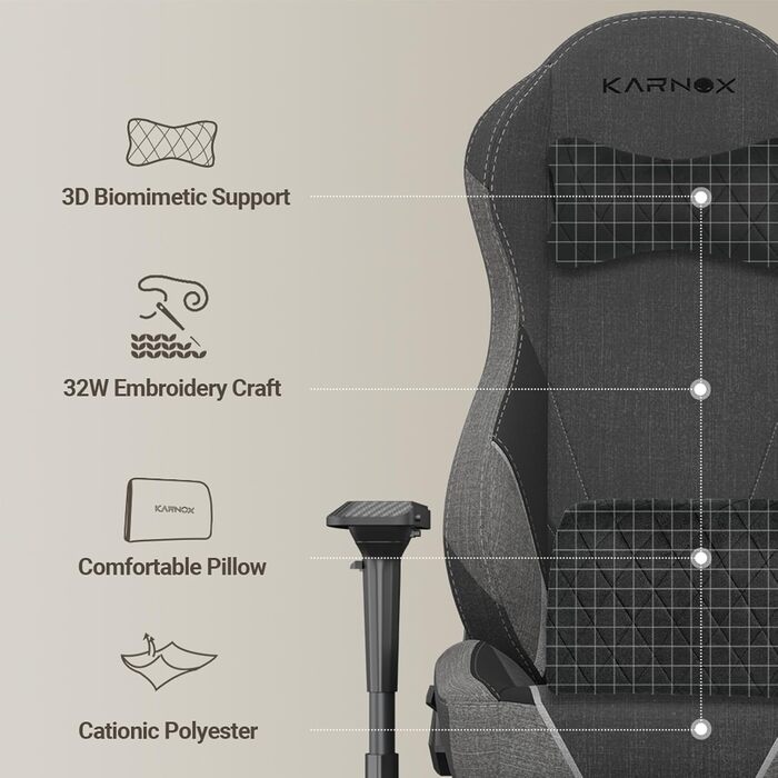 Ергономічне ігрове крісло з тканини для дорослих, офісне крісло з високою спинкою, ігрове крісло для високих та сильних людей з підголівником та поперековою опорою, гоночний стиль, кут нахилу 155 з фіксацією кута