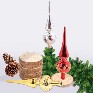 Срібна верхівка для ялинки KATELUO