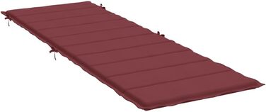 Подушка для шезлонга CIADAZ Melange Wine Red 186x58x3 см Тканина, Подушка для шезлонга, Подушка для шезлонга, Подушка для шезлонга, Подушка для лавки, Подушка для стільця для високих стільців, Подушки для шезлонгів - 4002485